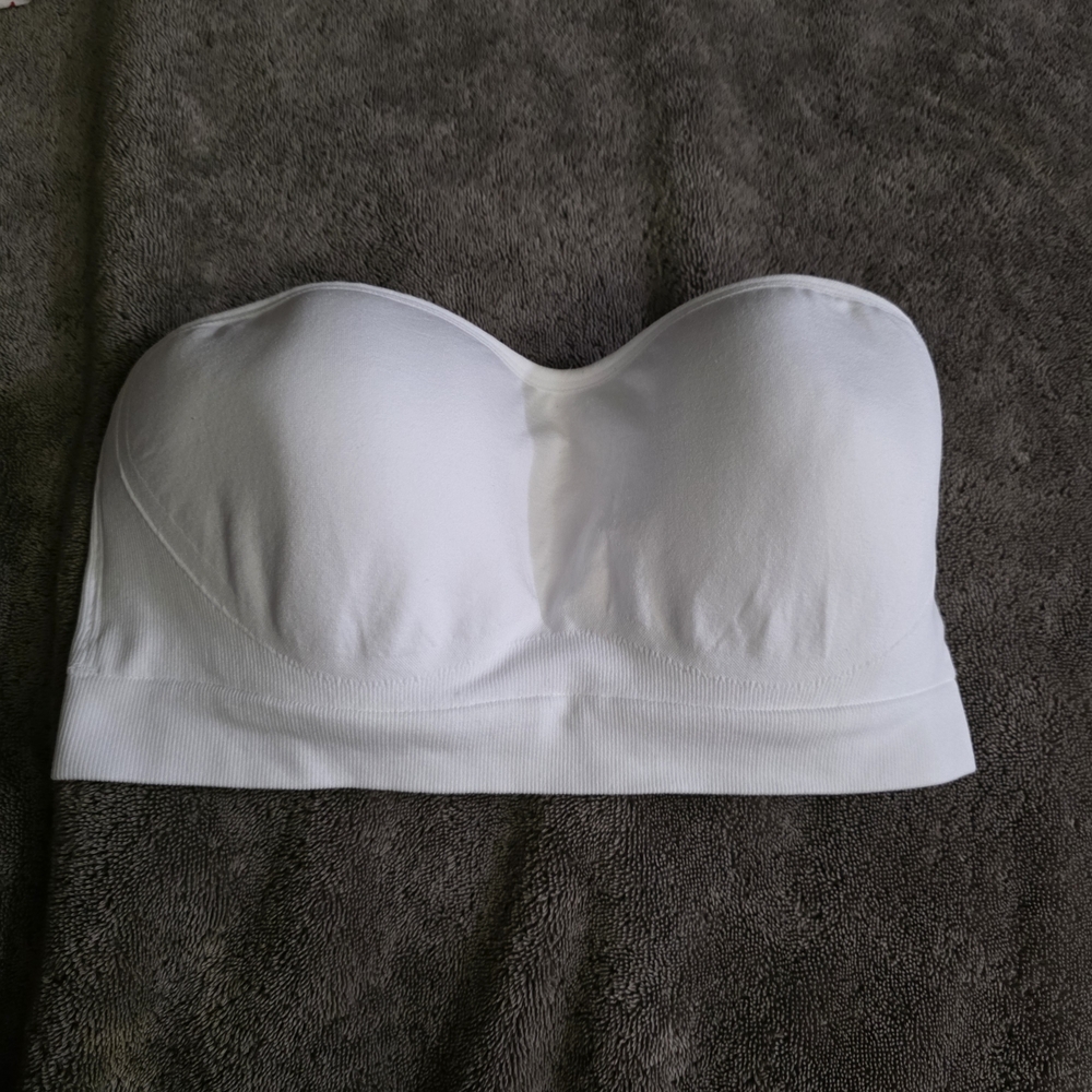 Auden Classic White Bandeau Bralette Size Medium